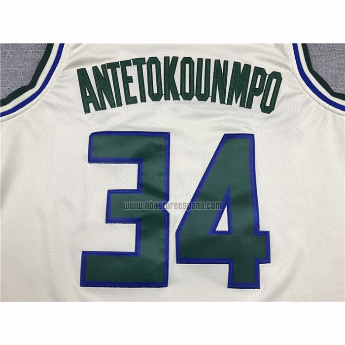 Camiseta Milwaukee Bucks Giannis Antetokounmpo NO 34 Ciudad Crema
